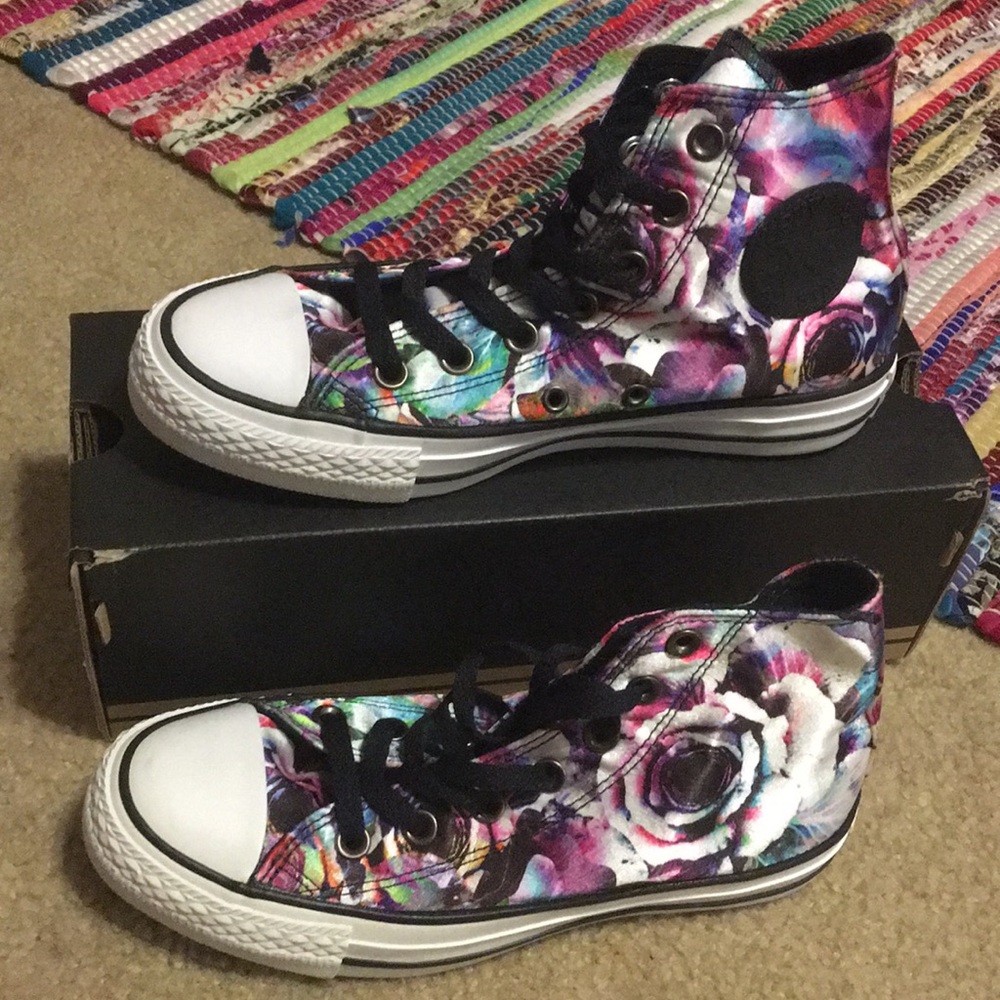 Converse High Top Floral Sneakers